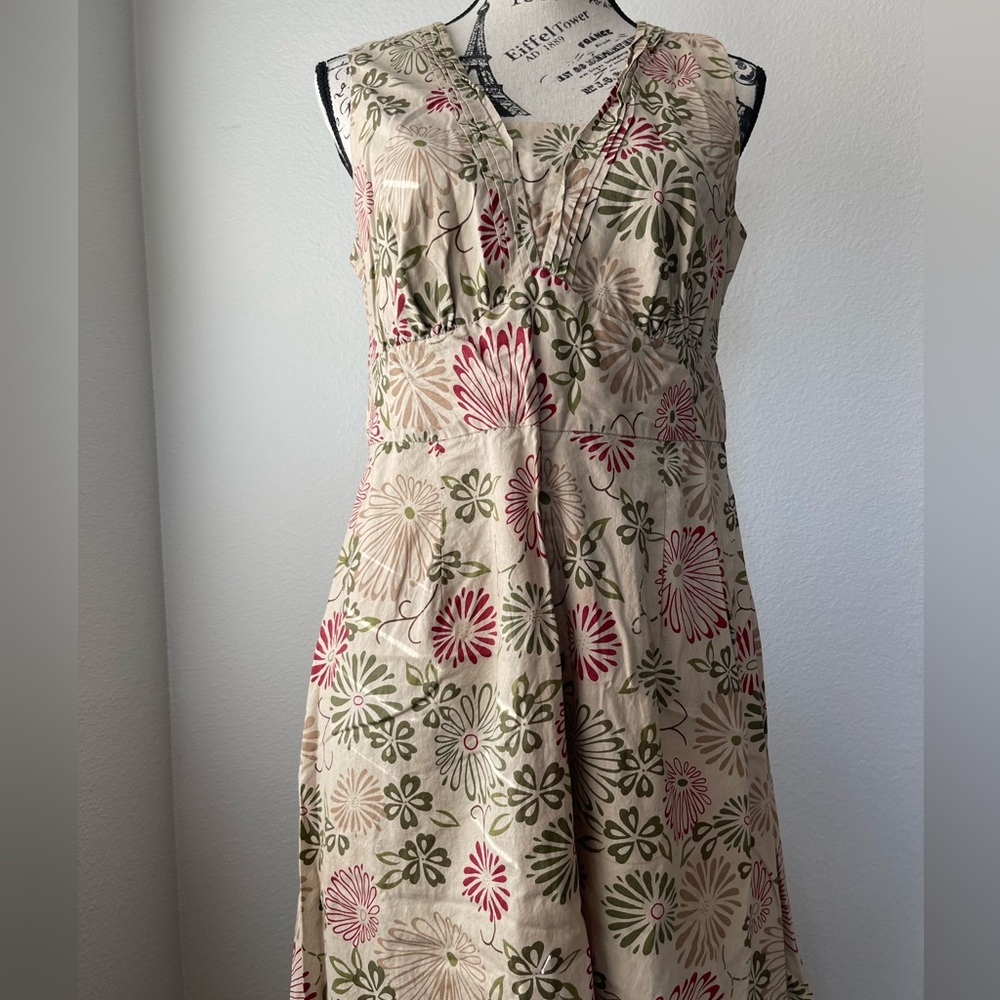 STYLE&CO OLD-SCHOOL FLOWER PRINT DRESS
